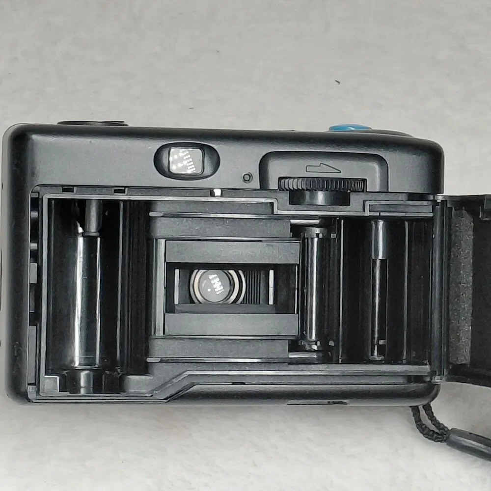 Vintage Ansco Pix Panorama 35mm Point & Shoot Film Camera Black With Case TESTED